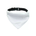 Blank white polyester dog scarf for thermal transfer customisation in four sizes