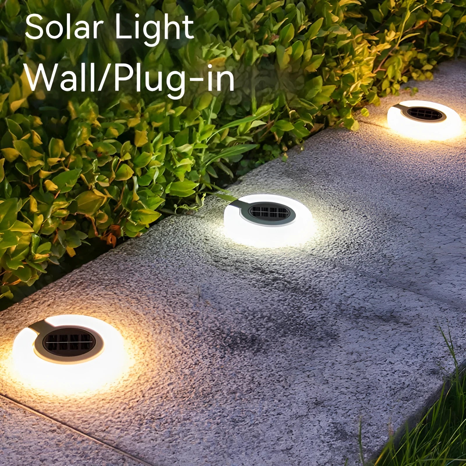 Long silver solar underground light with folding aperture for garden pathway illumination