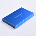 2.5 inch metal mobile hard drive in silver grey, blue, pink, or red with 5400rpm speed and 8MB cache