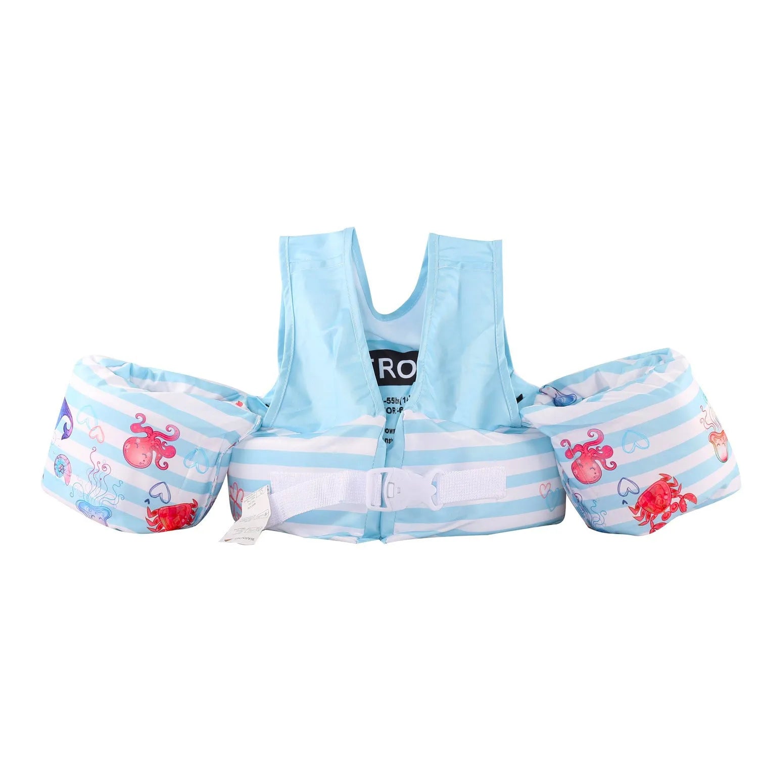 Cartoon children's lengthened arm swimming ring life jacket in colourful patterns
