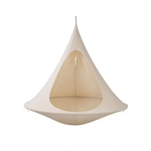 Flying saucer hammock in green oxford cloth with metal frame, portable camping swing chair