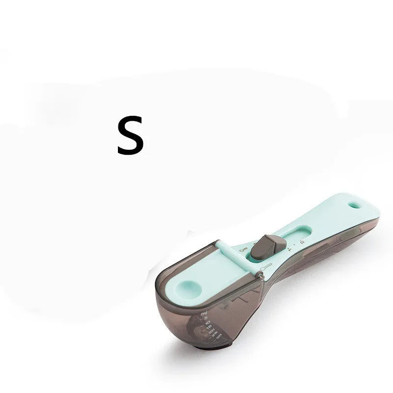Blue and orange digital measuring spoons with magnetic connection and ergonomic handles