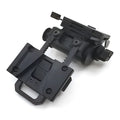 Tactical helmet dumper bracket in black, brown or silver with corrosion resistant construction