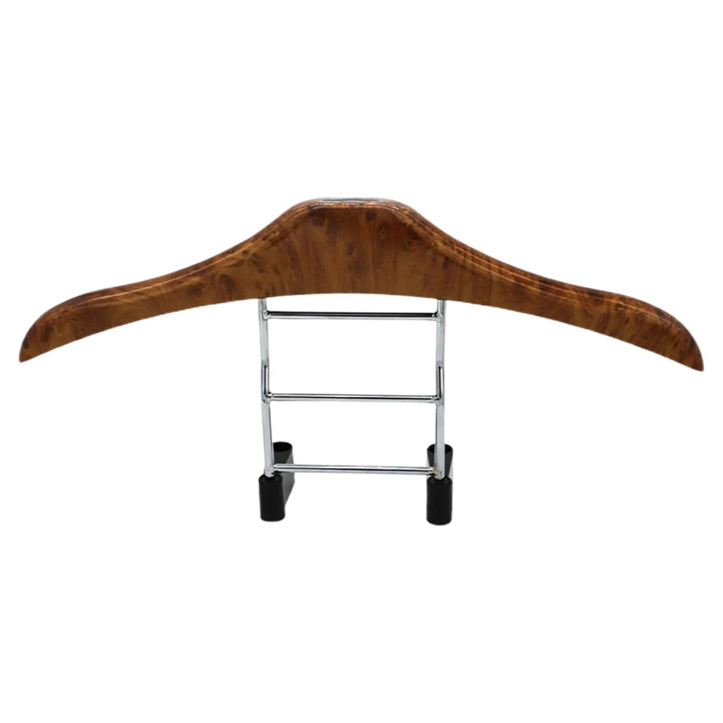 Wood yellow stainless steel car clothes hanger with 46.5cm by 23cm foldable design