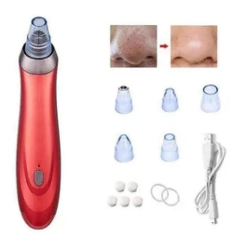 Electric blackhead remover vacuum pore cleaner, 18x2.5x2.5 cm, 3.7V lithium-ion, black gold red white