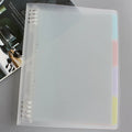 B5 loose-leaf refill notebook with PP plastic shell and 40-page paper pad
