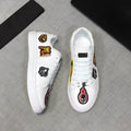 New summer fashion casual shoes for men in black with rubber sole, side view