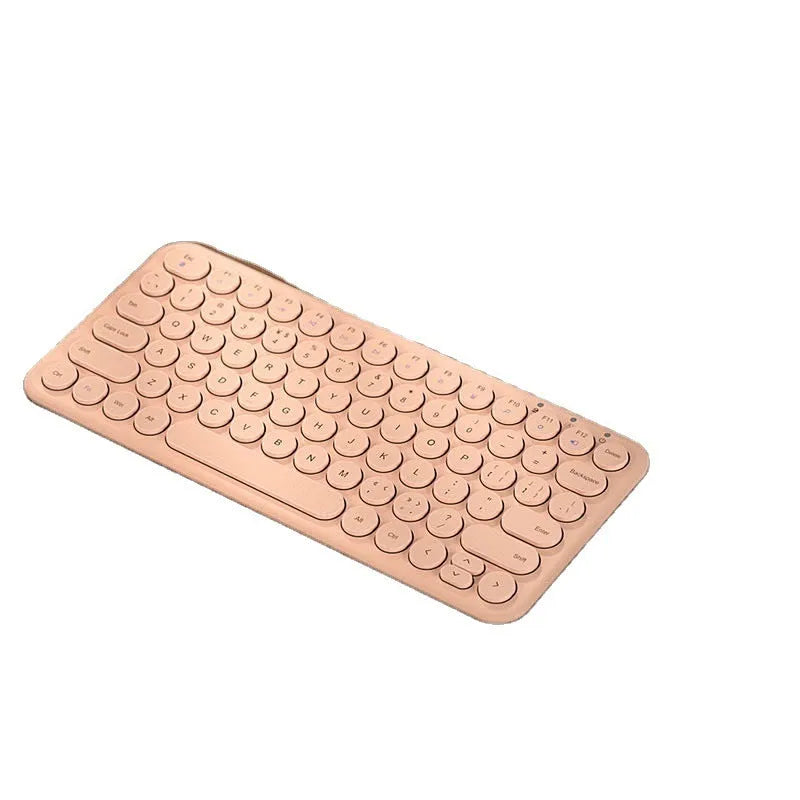 White ultra-thin wireless keyboard and mouse set with USB receiver on a wooden desk