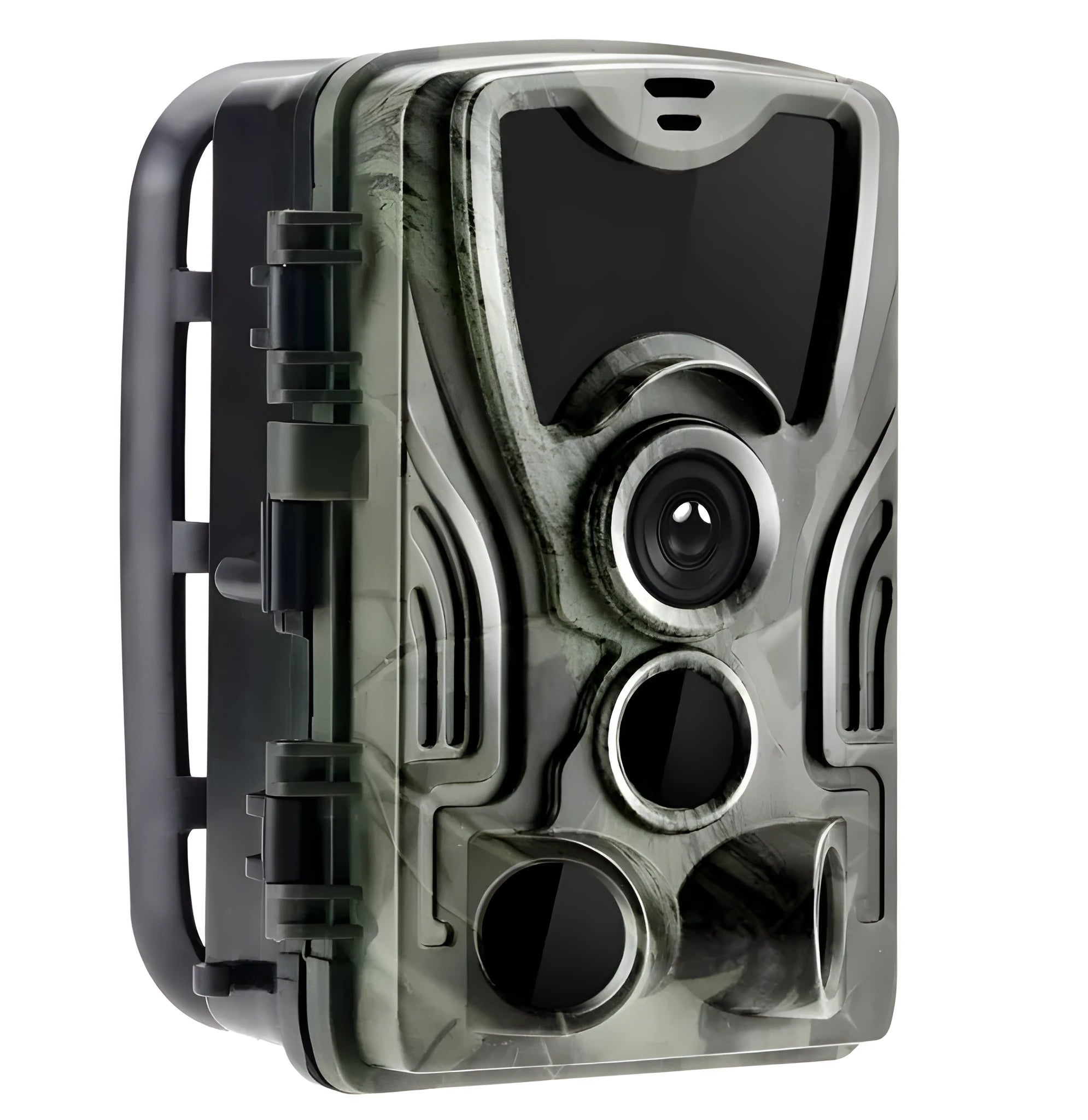 Green cellular trail camera with 16MP sensor for hunting and wildlife monitoring