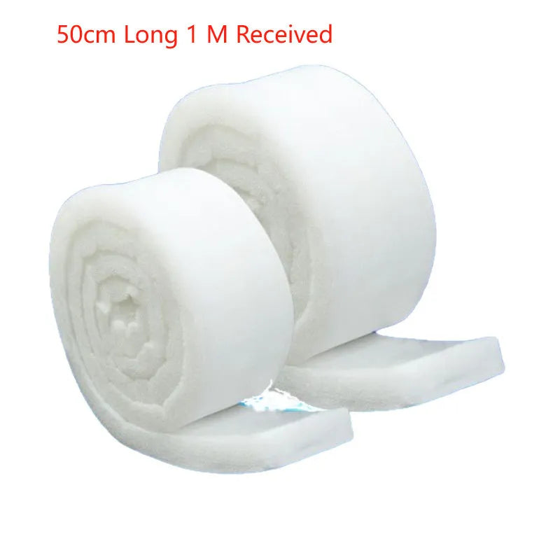 White thickened high density filter cotton roll for aquarium filtration, 3cm thick