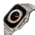 Silver titanium I-shaped watch strap for Apple Watch Ultra 49mm