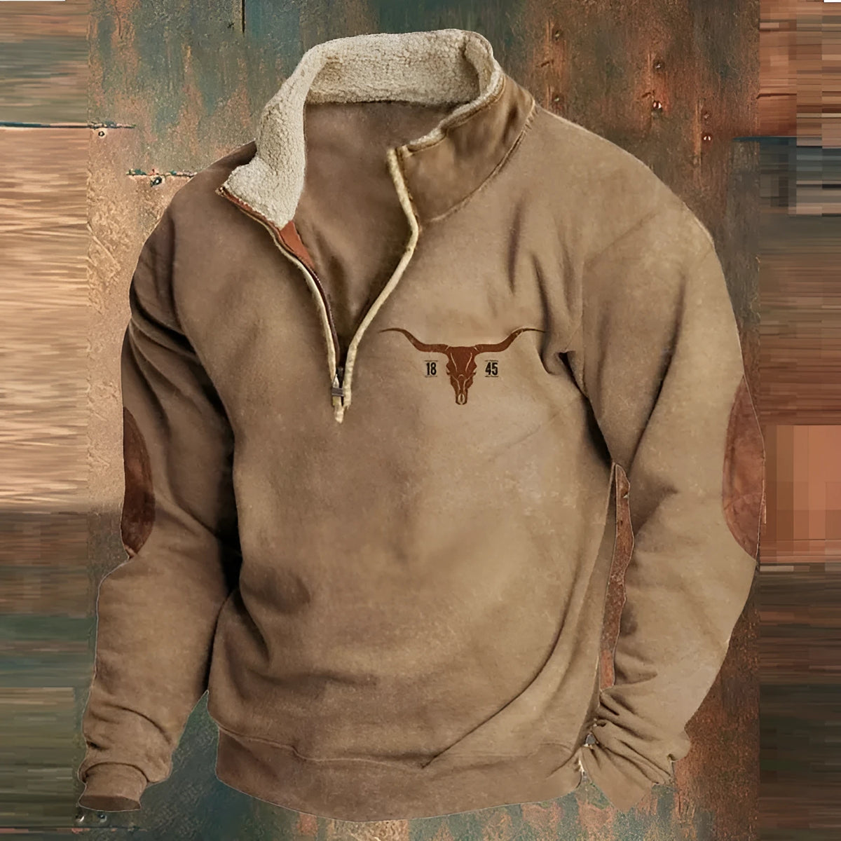 3D digital print turtleneck half zip sweater, loose fit polyester pullover with long sleeves, sizes S to 3XL