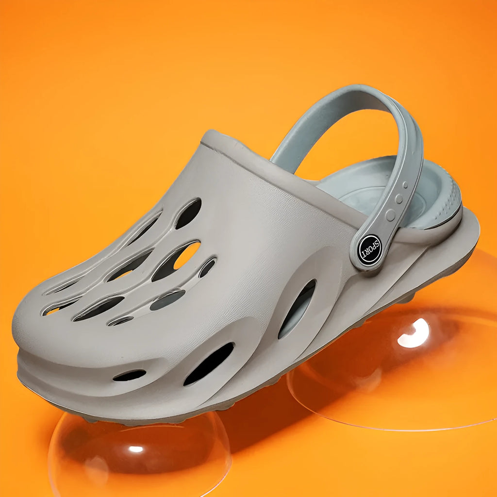 EVA lazy beach sandals in white, green, gray, or khaki, sizes 39-45, for indoor and outdoor use