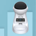 White WiFi automatic pet feeder with 3L dry food capacity, programmable timed portions, L210 x W290 x H380 mm