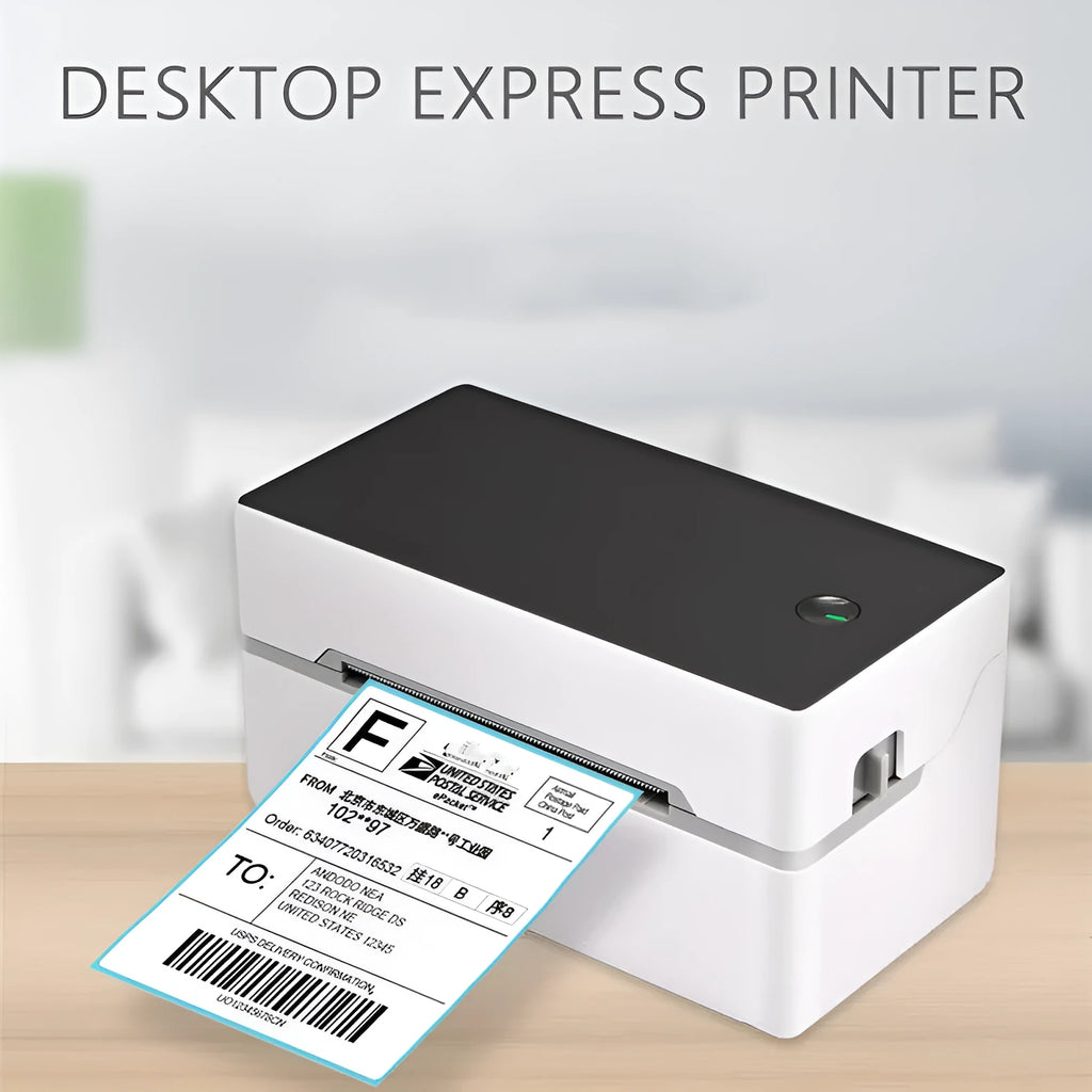 Thermal label printer with Bluetooth USB, 150mm/s speed, 203dpi, 16x8x8cm