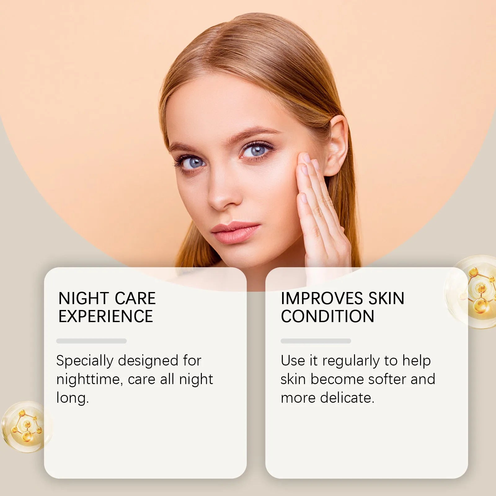 Moisturising and skin lightening facial mask measuring 5.1x3.9cm with nourishing formula