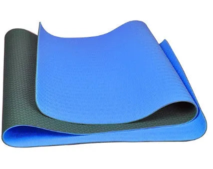 TPE yoga mat in pink non-slip 6mm thick 183x61cm for exercise