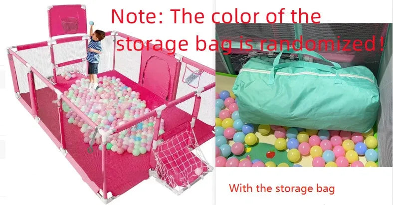 Children's playpen tent with stainless steel frame and Oxford cloth fabric in available colours