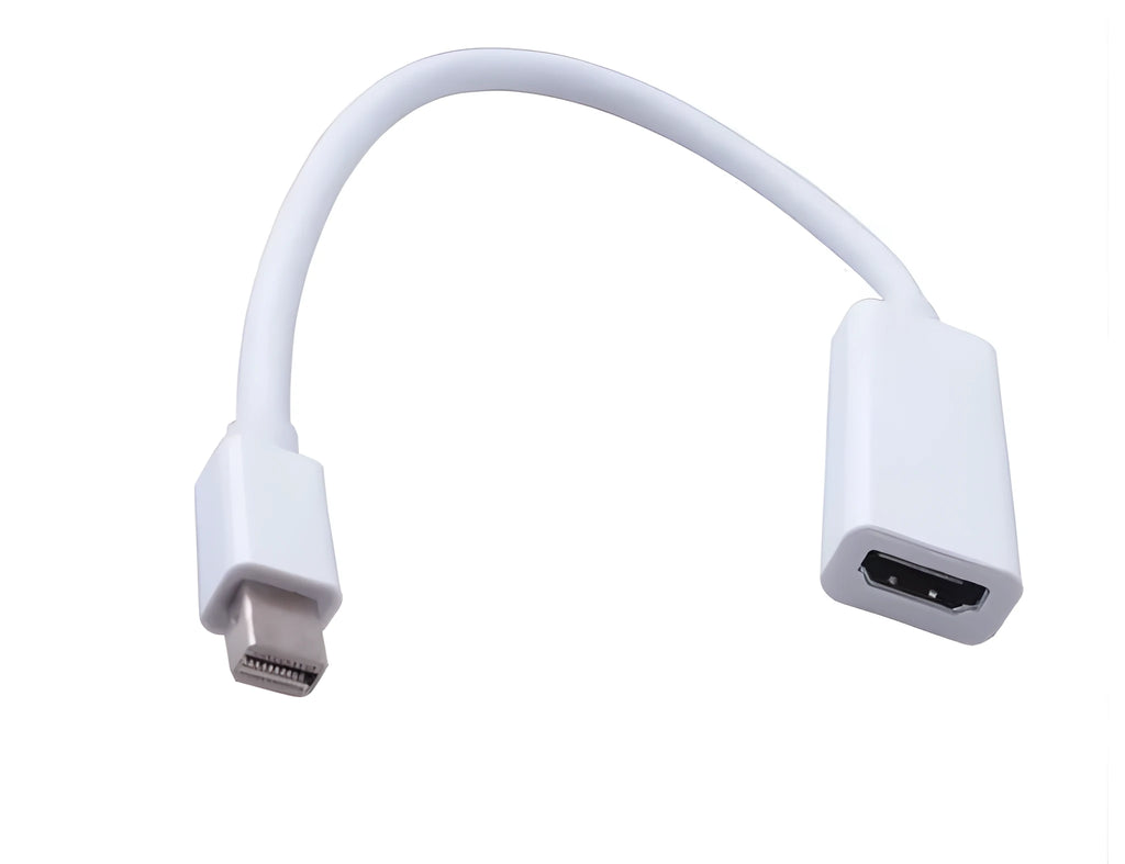 24cm Mini DisplayPort to HDMI adaptor cable with male Mini DP and female HDMI connectors