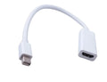 24cm Mini DisplayPort to HDMI adaptor cable with male Mini DP and female HDMI connectors