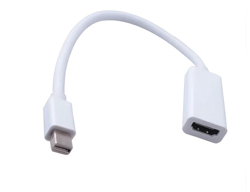 24cm Mini DisplayPort to HDMI adaptor cable with male Mini DP and female HDMI connectors