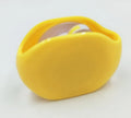 Automatic earphone cable winder showing white, blue, and black units with cable retracted into 72mm storage box.