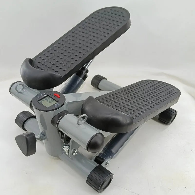Silver grey hydraulic resistance pedal machine for home fitness