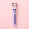 0.5mm automatic pencil with colourful cat design, length 15cm.