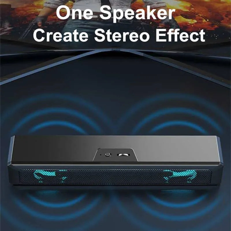 Wired Sound Blaster Bluetooth speaker with USB power and manual impeller control