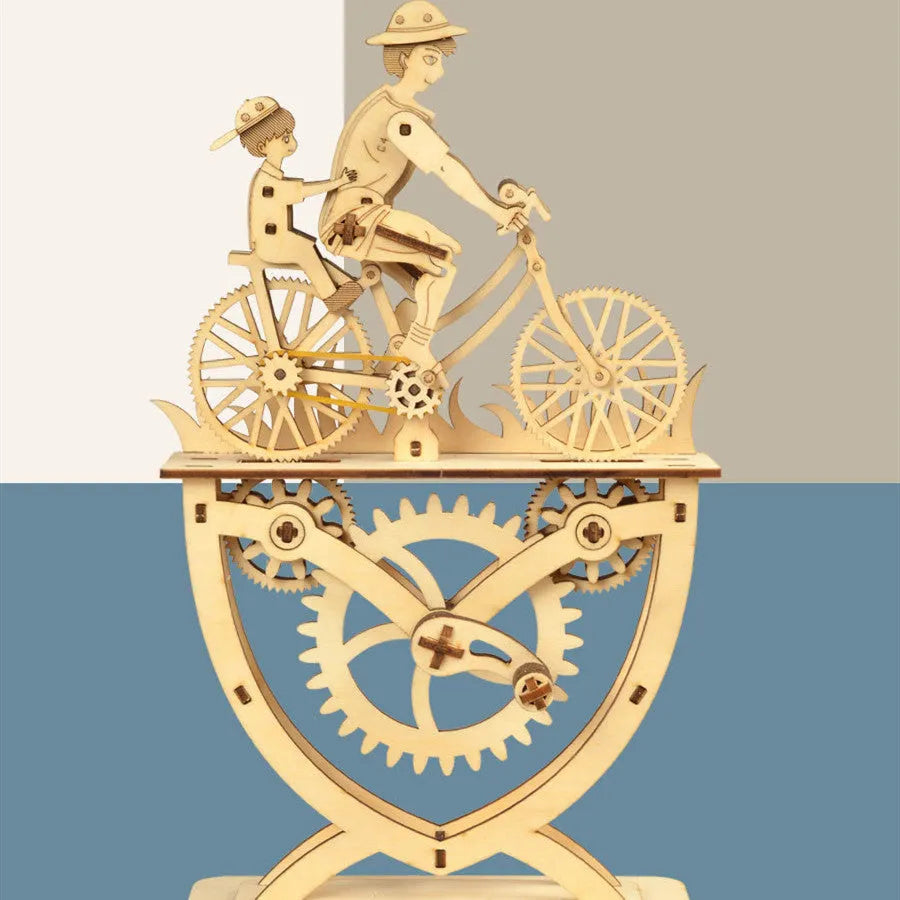 Wooden DIY bicycle model assembly kit, 168 x 65 x 265mm, for teenagers aged 7-14, father and son or father and daughter theme