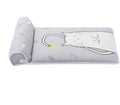 Summer cooling dog mat with raised pillow, breathable ice silk surface, non-slip waterproof backing, available in blue, grey, sky blue, and yellow, sizes 40x60cm and 60x80cm