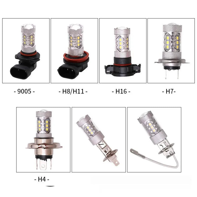 Car high power front fog-proof light with 6000K white beam, aluminium housing, 47x70mm