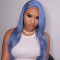 Body wave texture human hair lace front wig displayed on a mannequin head, showing a natural hairline.