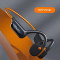 X10 waterproof bone conduction headset in Black and Orange on a white background