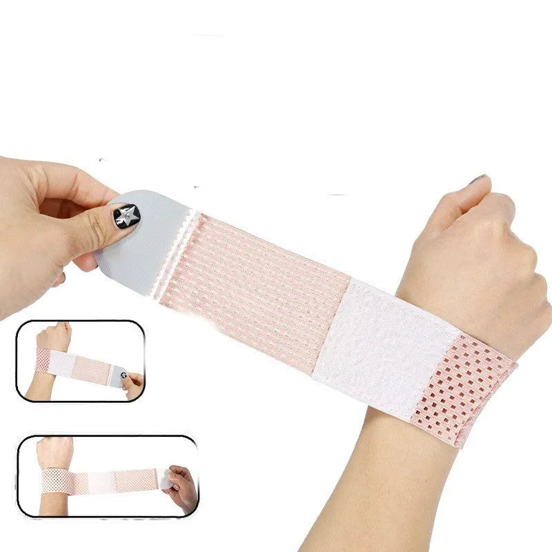 High elastic breathable wrist guard with adjustable strap in black, grey, or pink