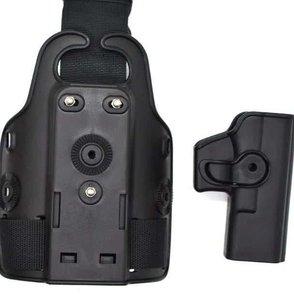 Tactical leg bag waist holster in plastic construction for outdoor sports