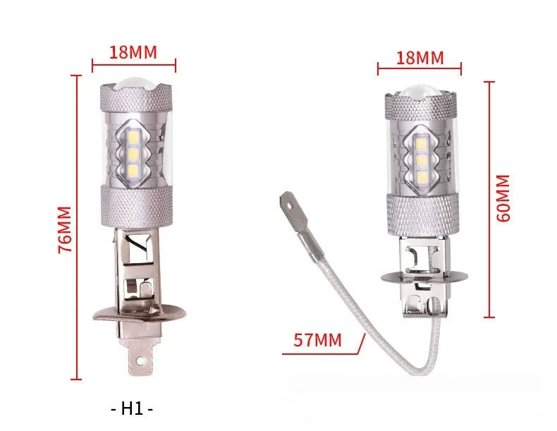 Car high power front fog-proof light with 6000K white beam, aluminium housing, 47x70mm