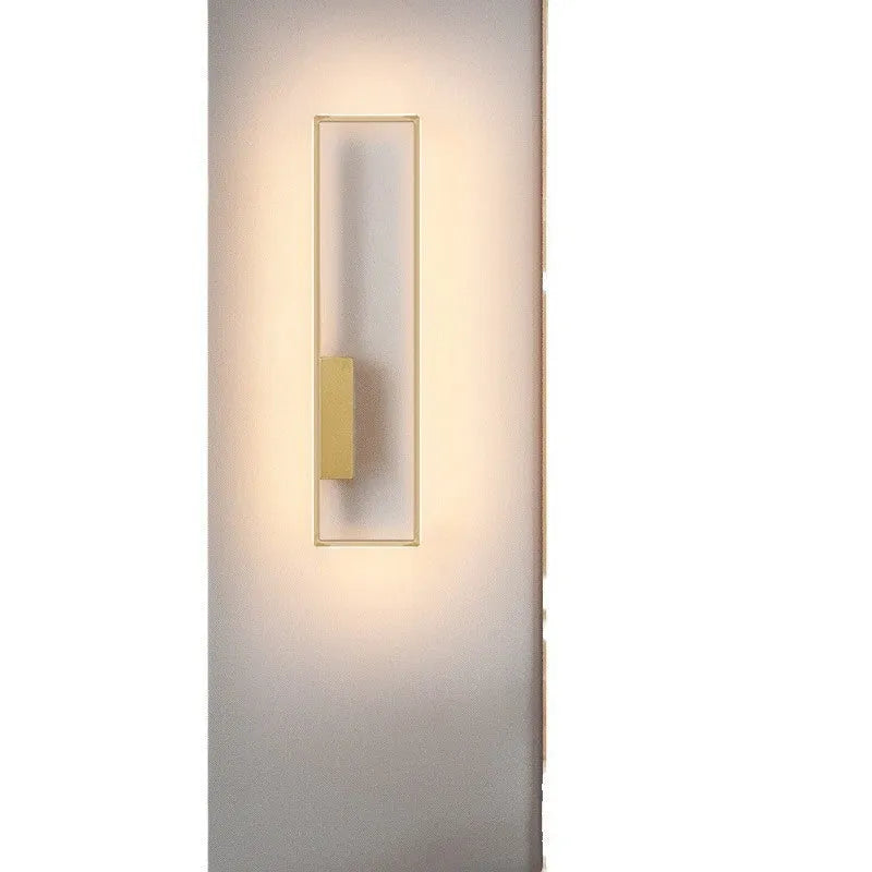 Small LED Nordic minimalist wall lamp in black finish, iron body, single head