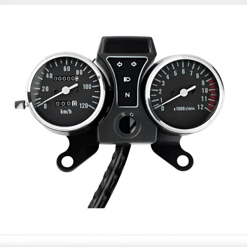 Black alloy speedometer gauge for Italika Ft125 Dt125 motorcycle models