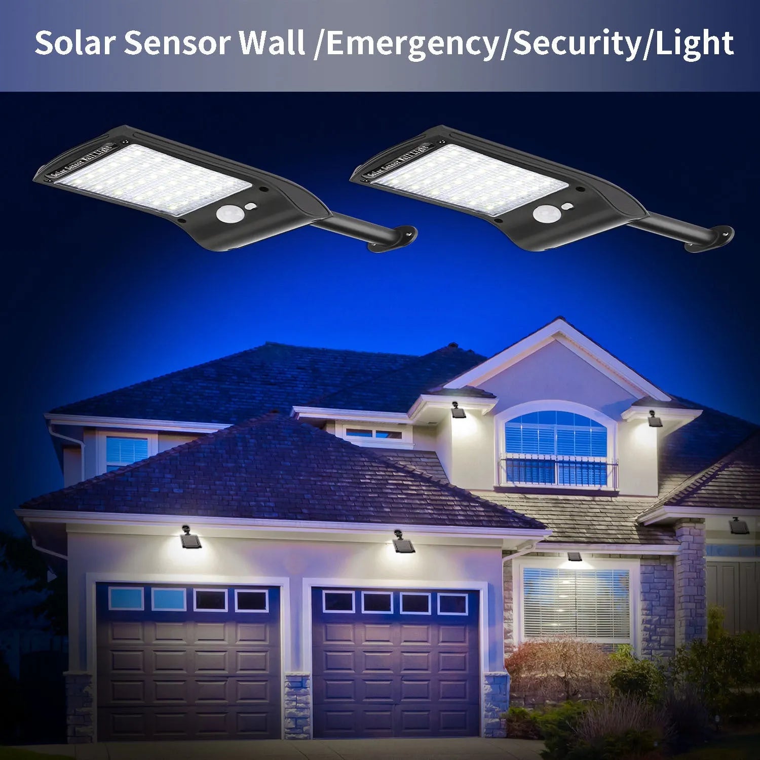 Black solar-powered wall light with diamond-patterned housing and a rotatable mounting pole.