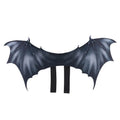 Black bat wing costume for a dog or cat on a Halloween background.