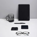 A5 notebook set with envelope, PU cover, and MIDOT neutral pen in black color
