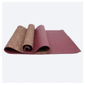 Anti-slip sports yoga mat in black, blue, purple, wine red or yellow, PVC and linen, 183 x 61 x 0.5 cm