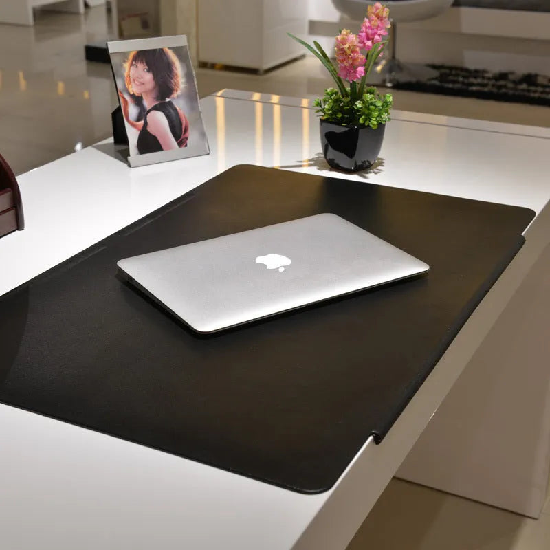 Large PVC computer desk mat 700x450x3mm non-slip surface in black or brown for office and gaming