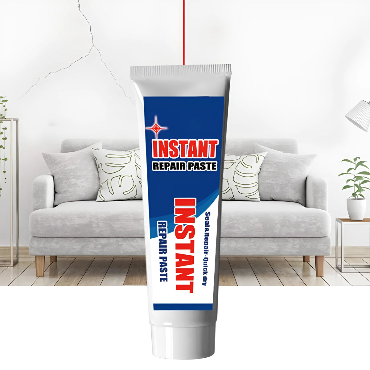 150g wall repair cream tube with water-based paintable sealant for cracks, nail holes, and wall damage