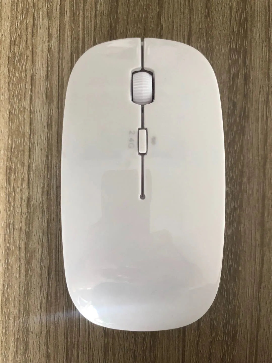 Wireless Bluetooth dual mode slim mouse with 1200 DPI sensor and four way roller in black side view