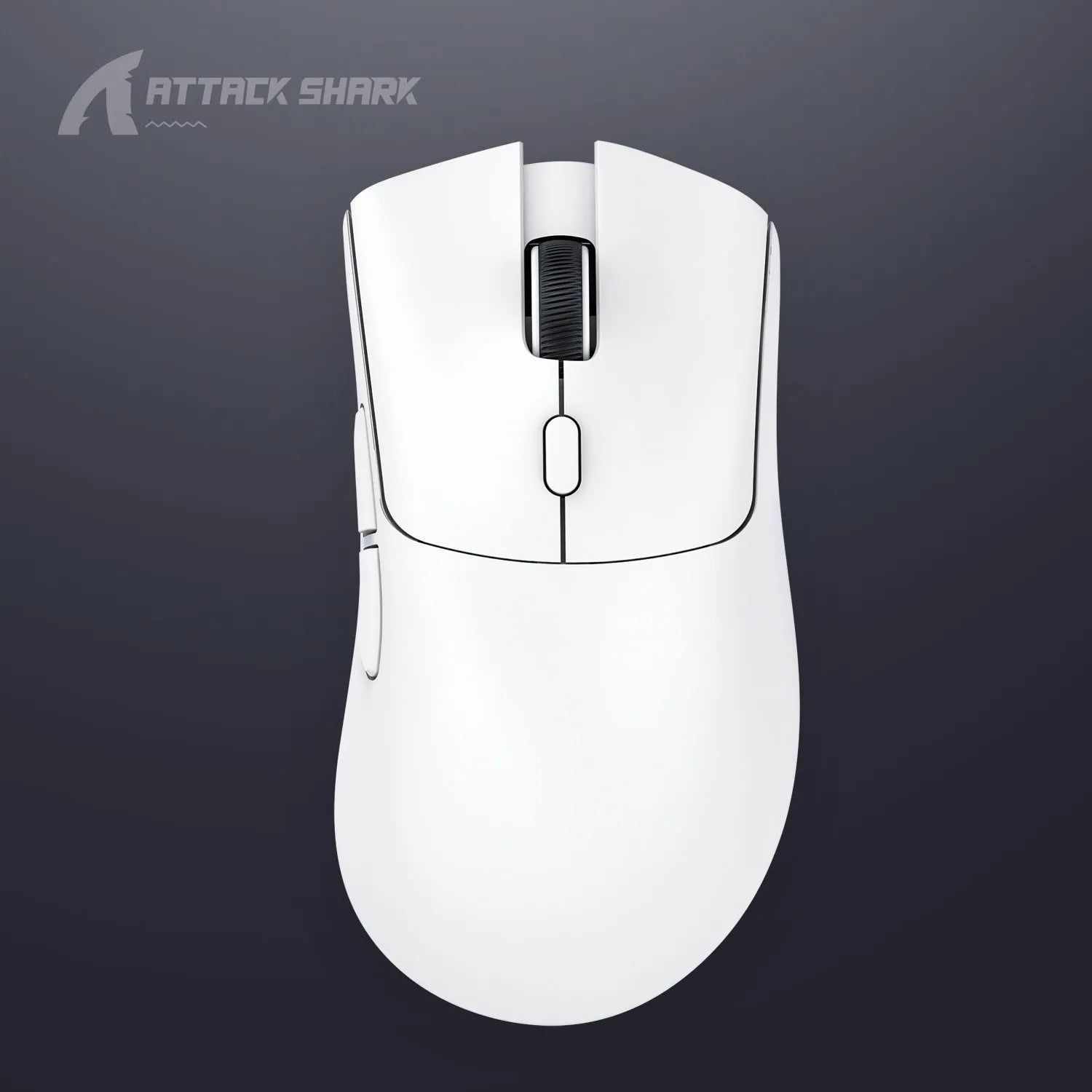 Attack Shark wireless Bluetooth gaming mouse in black, red, or white on a desk