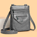 Women's vertical square crossbody mobile phone bag in PU material with shoulder strap