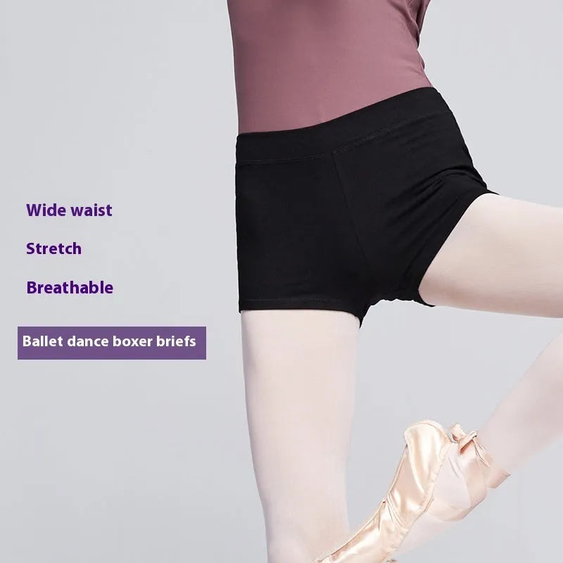 Black cotton women's dance pants for ballet practice and fitness