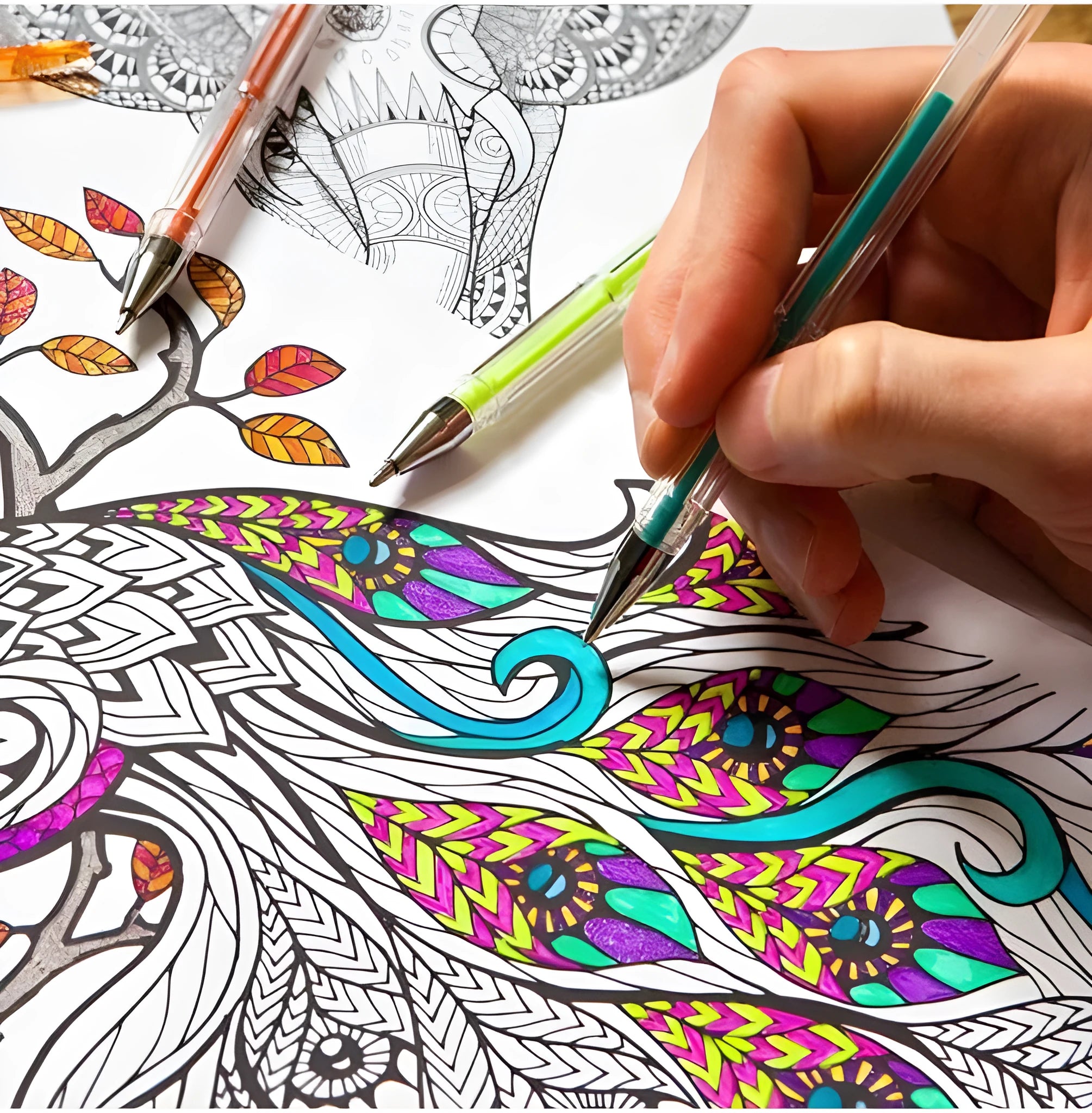 Pack of colour gel pens with a 2.2mm ballpoint, shown in 25 or 50 piece quantities.